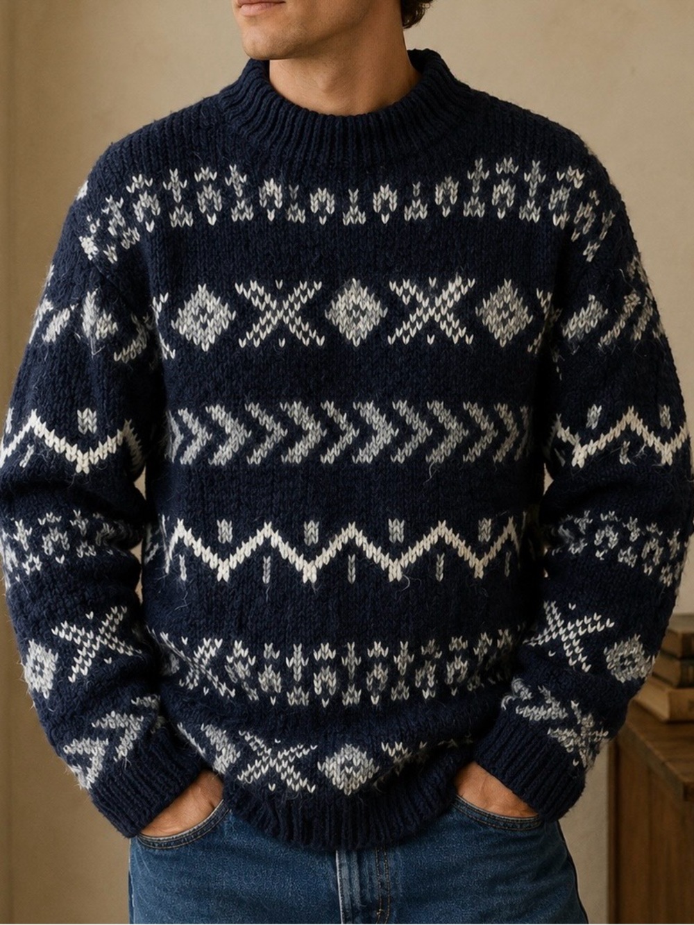 Vintage Forenza Men’s Sz Small Sweater Mohair Lamb Wool Blend Very Warm